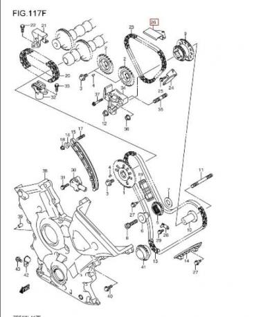 Комплект цепи ГРМ Suzuki Grand Vitara H27A к-т 12631-66J00