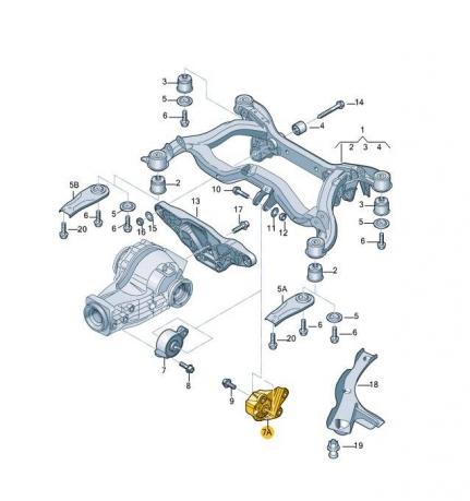 Подушка редуктора Audi A6 C6 зад. 4WD 8E0599125P