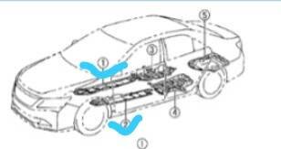 Пыльник днища Toyota Camry V50 передний к-т 59408-33010