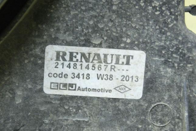 Диффузор вентилятора Renault Duster 2011-2015г 214814567R