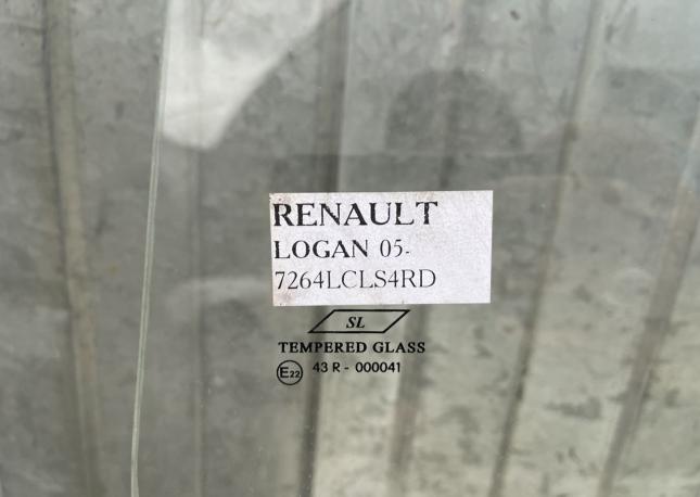 Стекло двери задней левой Renault Logan 2005-2009 7264LCLS4RD