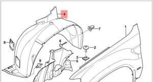 Подкрылок передний bmw x5 e53 51717129444