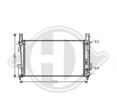 Радиатор основной Mercedes W169 W245 A1695001803