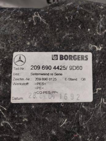 Обшивка багажника Mercedes W209 Cabrio A2096941225