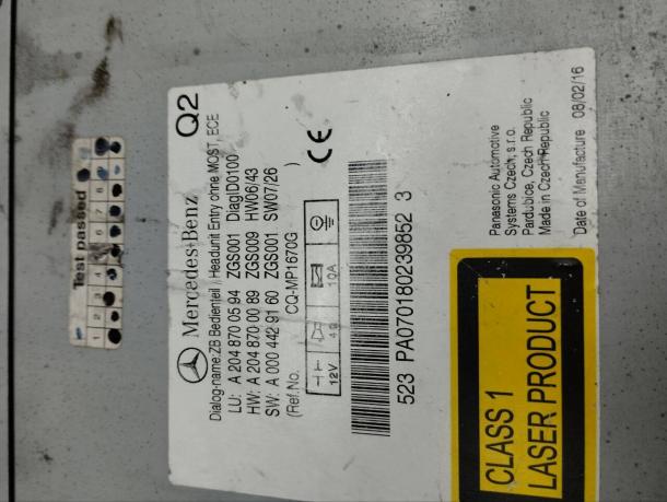 Магнитола Comand Mercedes W204 A2048700594