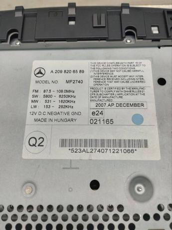Магнитола Comand Mercedes W209 A2098206589