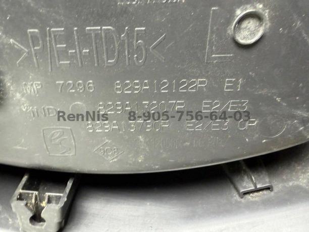 Рено Каптур обшивка двери задняя ЛЕВАЯ оригинал 829A12122R