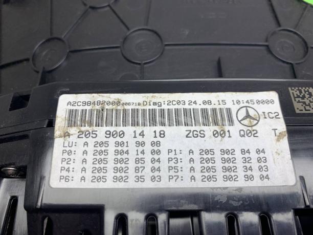 Панель приборов Mercedes W205 мили a2059000416