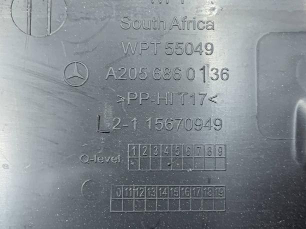 Накладка порога задняя левая Mercedes W205 C 205 a2056860136