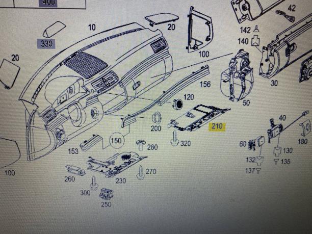 Крышка торпедо правая Mercedes W240 Maybach 57 62 a2406802307