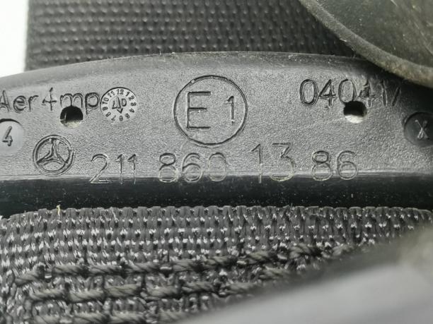 Ремень безопасности задний левый Mercedes W211 E a2118601386