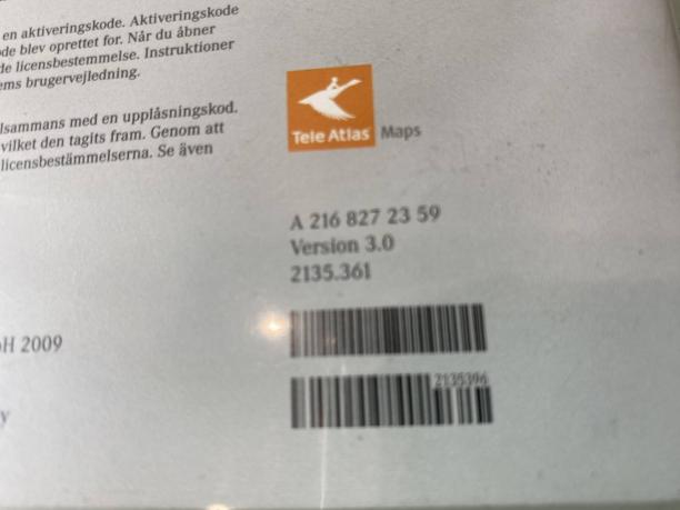 DVD диск навигация Mercedes W221 S 221 a2218272359