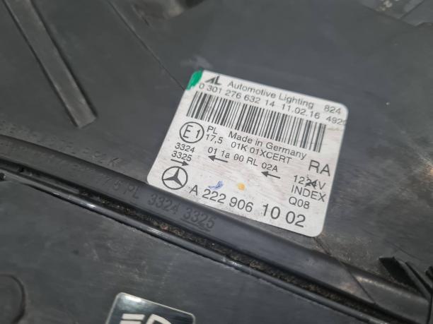 Фара правая Mercedes W222 a2229062004