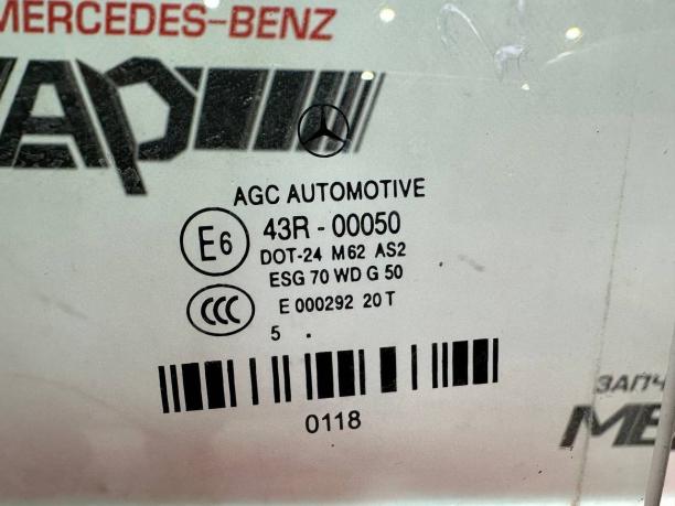 Стекло задней левой двери Mercedes W222  a2227300118