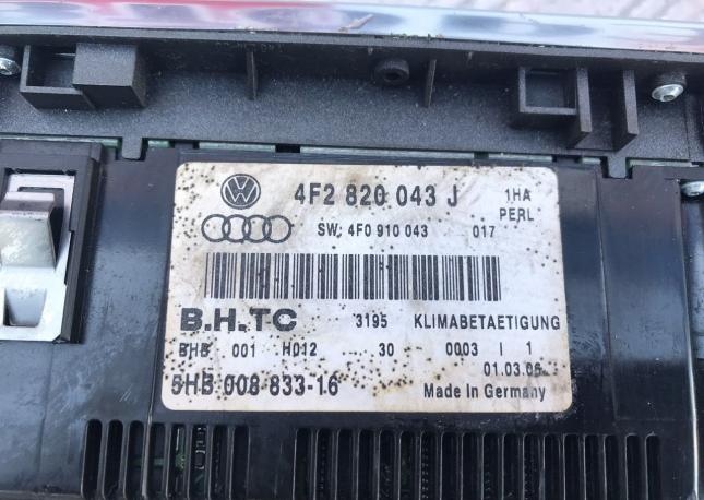 Блок управления климатом Audi A6 C6 4F2820043J