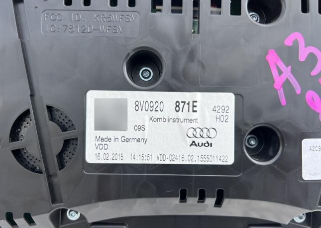 Панель приборов Audi A3 8V 8V920871Eaudi