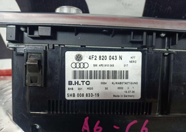 Блок управления климатом Audi A6 C6 4F2820043N