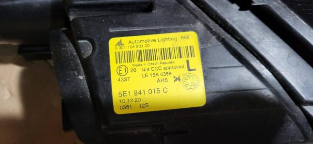 Фара левая Skoda Octavia A7  2020г 5E1941015C