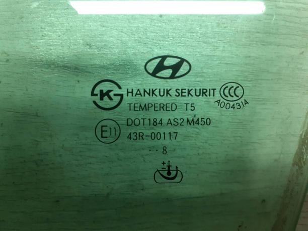 Стекло передней левой двери Hyundai Genesis 824113M021