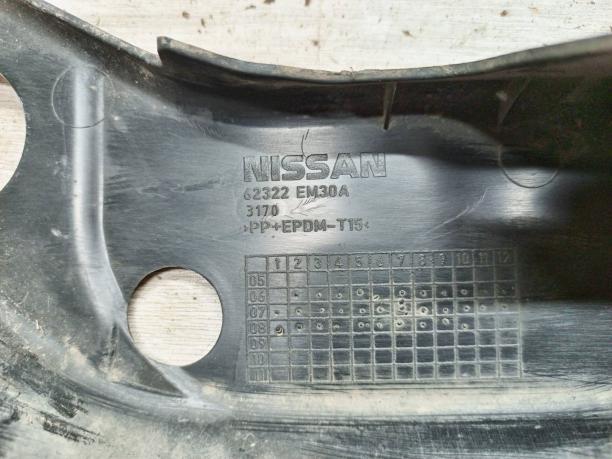 Накладка передней панели Nissan Tiida C11 62322-EM30A