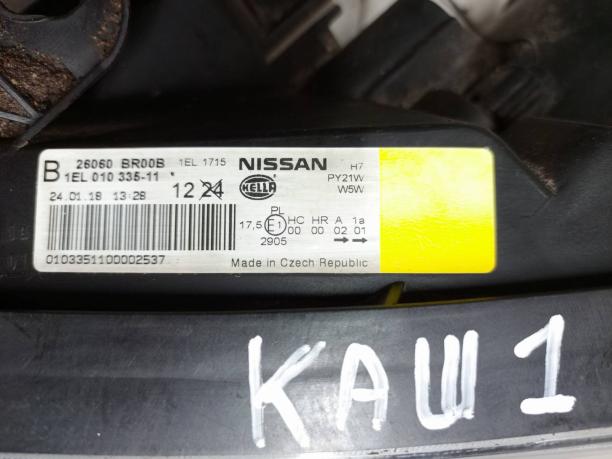 Фара левая Nissan Qashqai J10 26060-BR00B