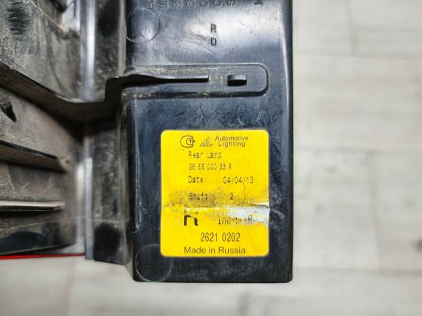 Фонарь задний правый Renault Duster 265500033R