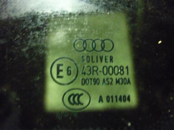 Стекло кузовное глухое правое Audi A6 C6 4F5845300B