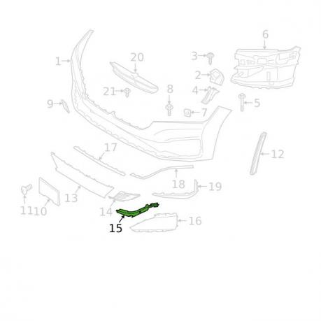 BMW G11 Решетка воздухозаборника бампера G12 51117475139