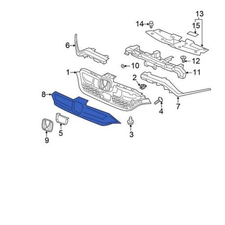 Honda CRV 5 Молдинг решетки радиатора рестайлинг 71122TLAA60