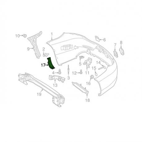 Mercedes C205 Расширитель заднего бампера AMG прав A2058855023