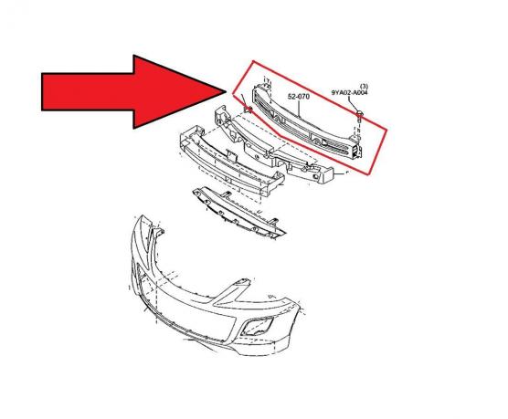 Mazda СХ9 Усилитель бампера TD1150070B