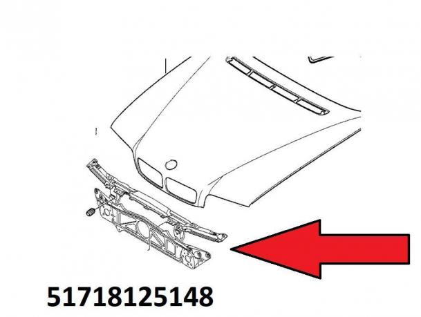 BMW E38 Панель радиатора в сборе БМВ 7 51718125148