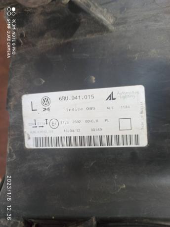 Фара левая Volkswagen Polo 6RU941015