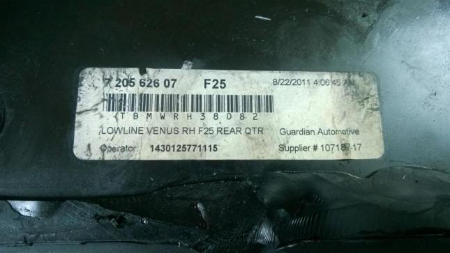 Стекло кузовное глухое правое BMW X3 F25 51377205630