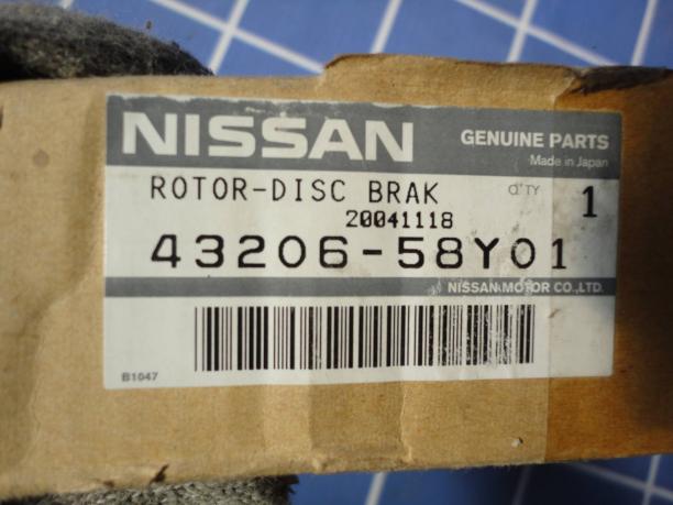 Диск тормозной задний Nissan Almera N15 4320658Y01