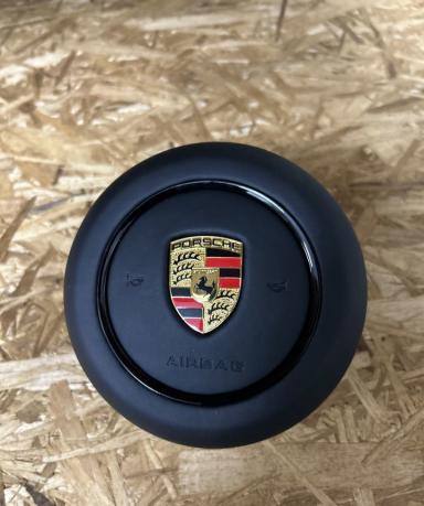 Подушка в руль airbag Porsche черная кожа 123456
