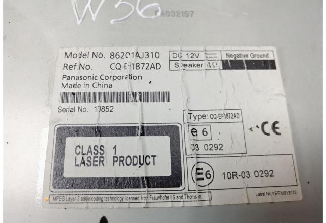 Магнитола Subaru Legacy 5 B14 86201AJ310 86201AJ310