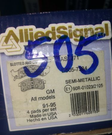 Колодки тормозные cadillac deville 1991-1992 AS1271