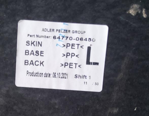 Пол багажника Toyota Camry 64770-06450