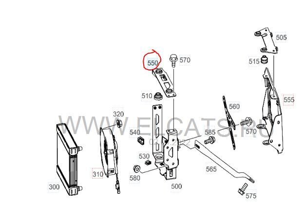 Крепление доп радиатора Мерседес G63 A 463 500 70 31