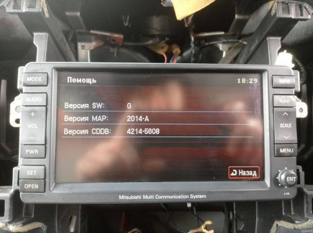 Монитор Mitsubishi Pajero 4 MMCS J-04 на Русском языке купить