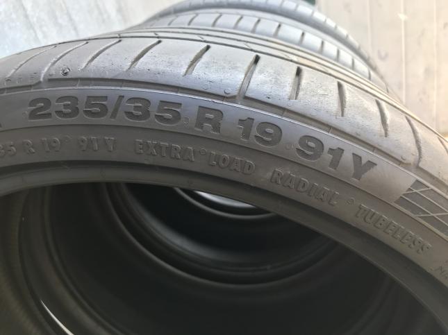 Разноширокие 255/35 R19 и 235/35 Continental 5