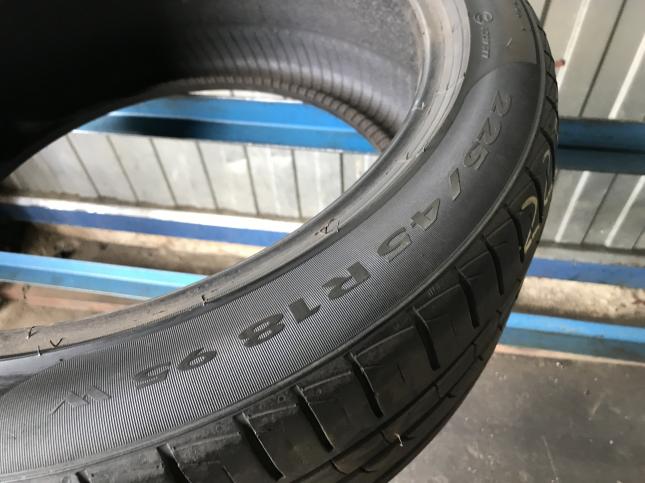 Шины бу 1шт 225 45 18 R18 Pirelli Cinturato P1