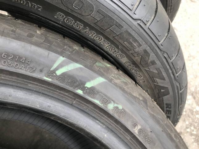 Спарка 245/45 и 265 40 R18 Bridgestone re050a