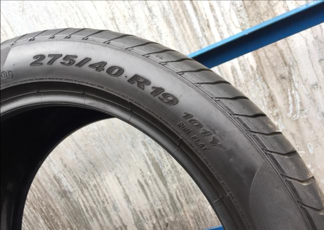 275/40R19 101Y Run Flat Pirelli Pzero две штуки