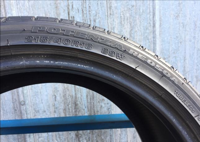 215/40R18 89W Bridgestone potenza Re050a пара