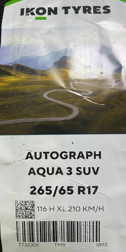 265/65 R17 Ikon Tyres Autograph Aqua 3 SUV летние