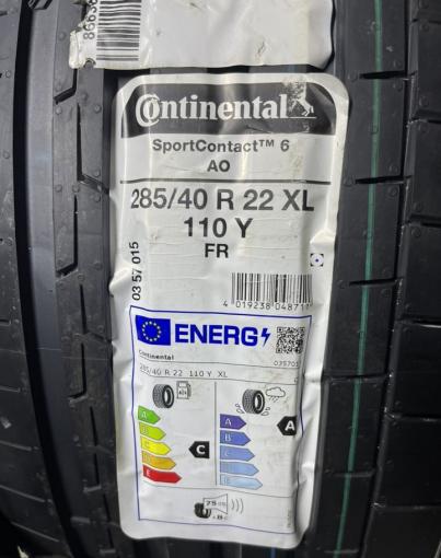 Continental SportContact 6 285/40 R22 110Y