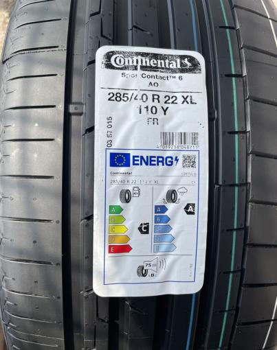 Continental ContiSportContact 6 285/40 R22 110Y