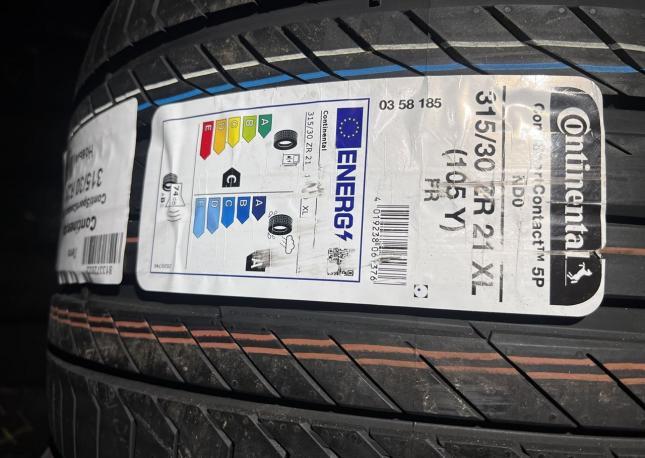 Continental ContiSportContact 5 275/35 R21 и 315/30 R21